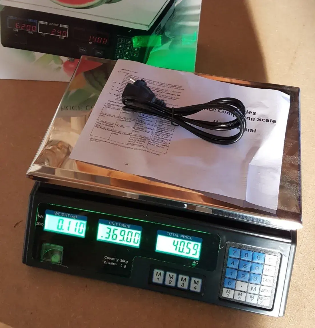Digitálna stolová váha do 30 kg s výpočtom ceny