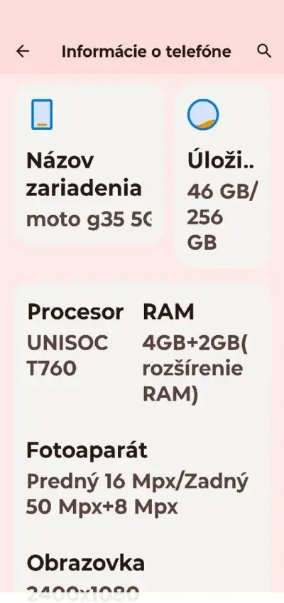 Motorola G35 mobilný telefon