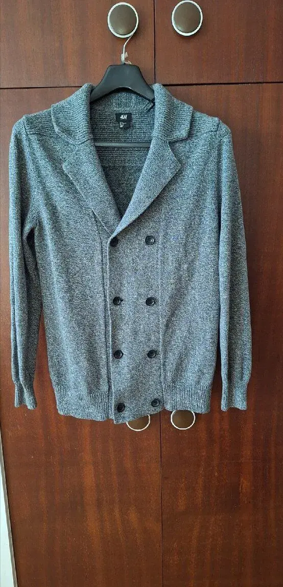 Pansky melirovany hrubší sveter H&M č.S