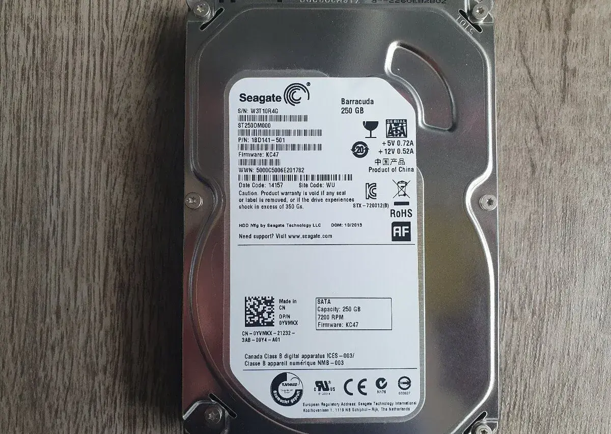250GB HDD 7200rpm Seagate Baracuda