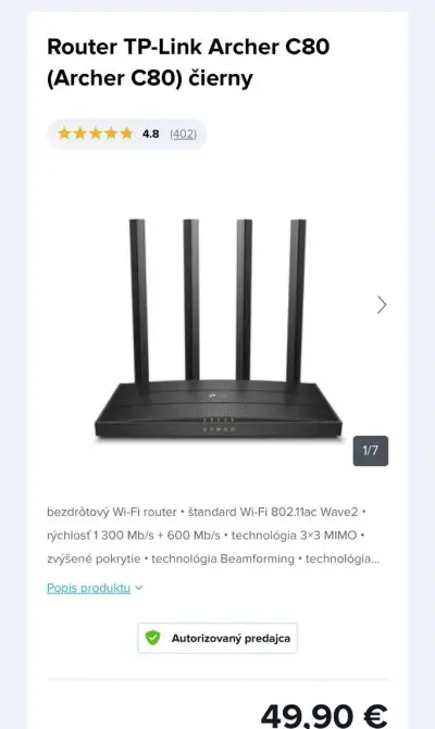 Router tp-link novy, nepouzivany
