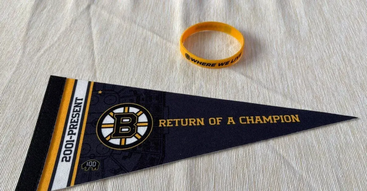 boston bruins vlajka a naramok
