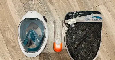 Celotvárová maska na šnorchlovanie Easybreath 500 (Subea)