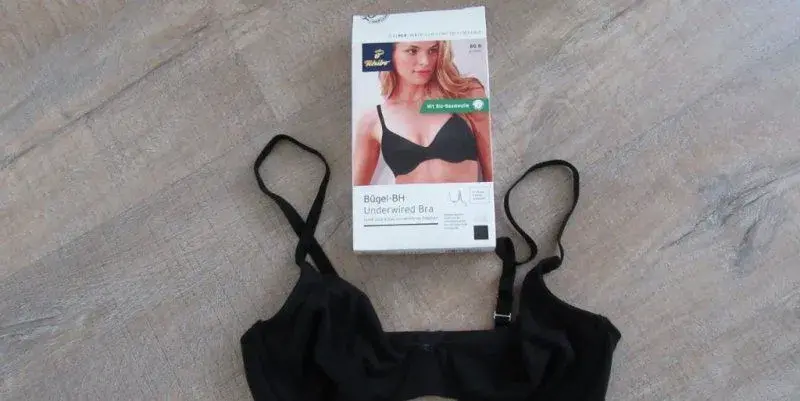 nová čierna podprsenka s kosticami, Tchibo, 80B