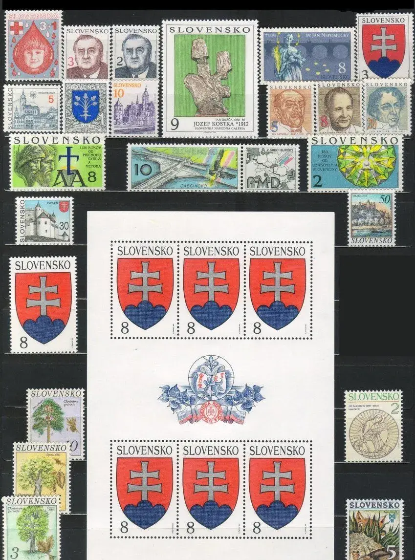Poštové známky, filatelia: Slovensko - 1993 komplet