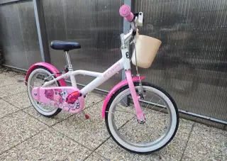 Dievčenský bicykel B’TWIN Docto Girl 500 – 16" + košík