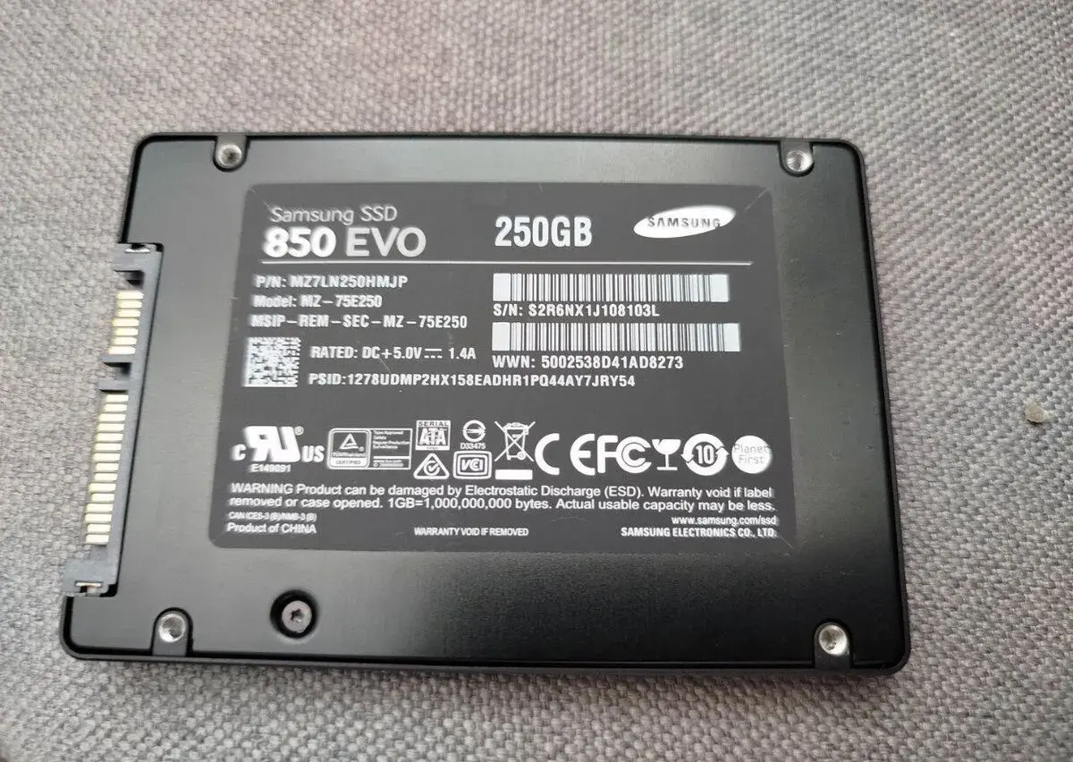 2.5" SSD Samsung 850 EVO - 250GB