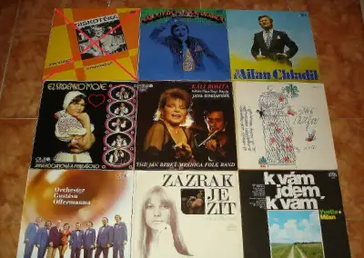 LP platne čs.interpretov roky 1960/70 a folkové