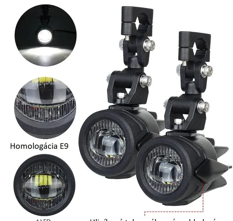 Prídavné svetlá LED 12V s homologaciou E9