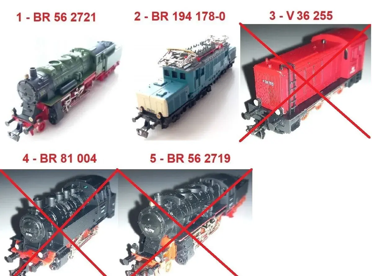 Lokomotívy TT, vláčiky TT, modely TT
