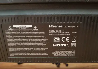 Nefunkčná-Hisense SMART Tv 58A6G