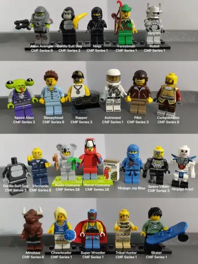 LEGO CMF minifigúrky (Series 1–29) + doplnky