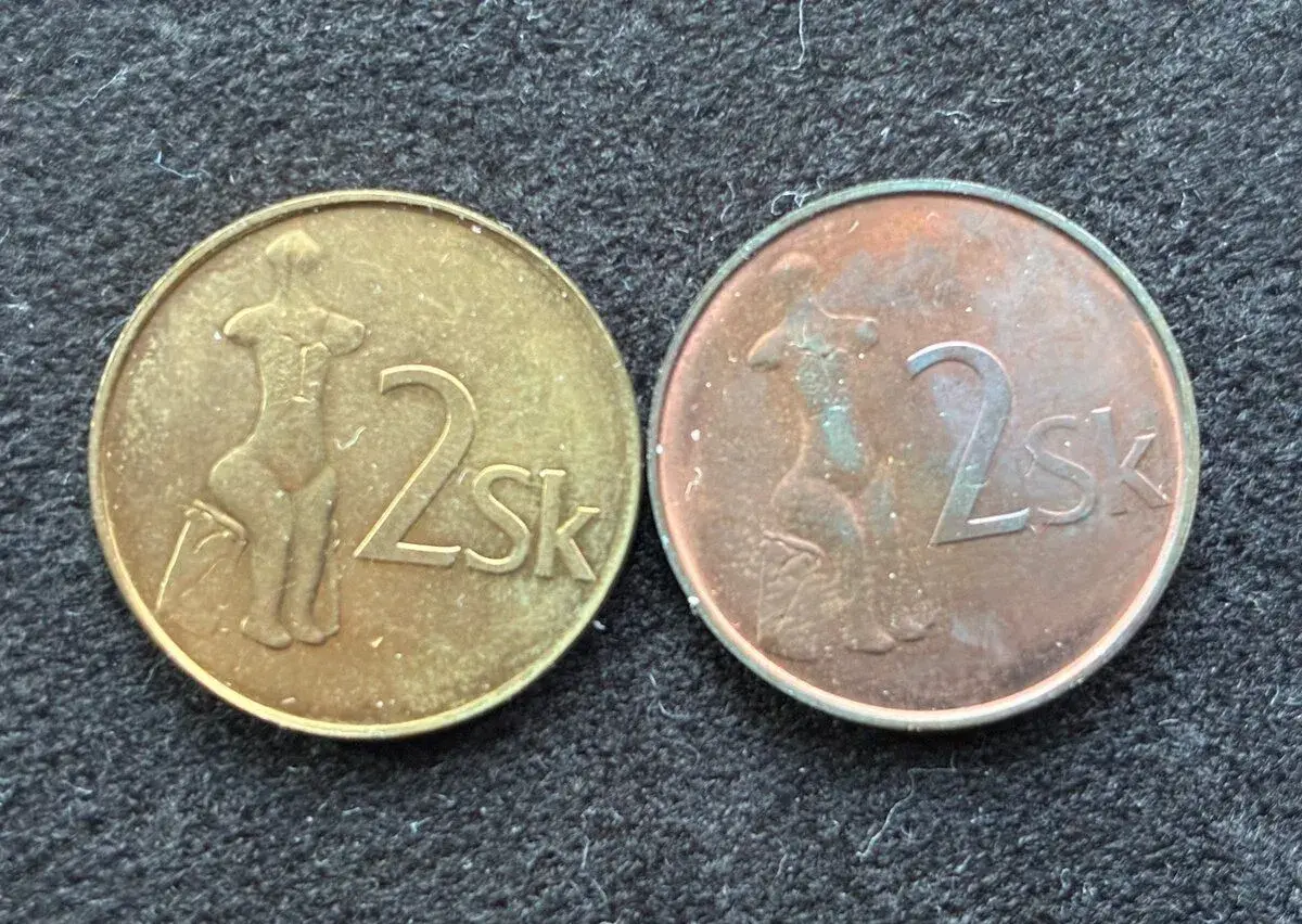 Skušobné razby 2 koruny 2001