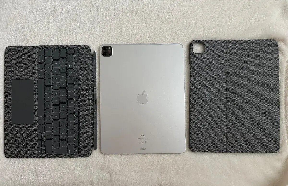 iPad Pro 12.9 M1 5. generácia 128gb Silver+Logitech keyboard