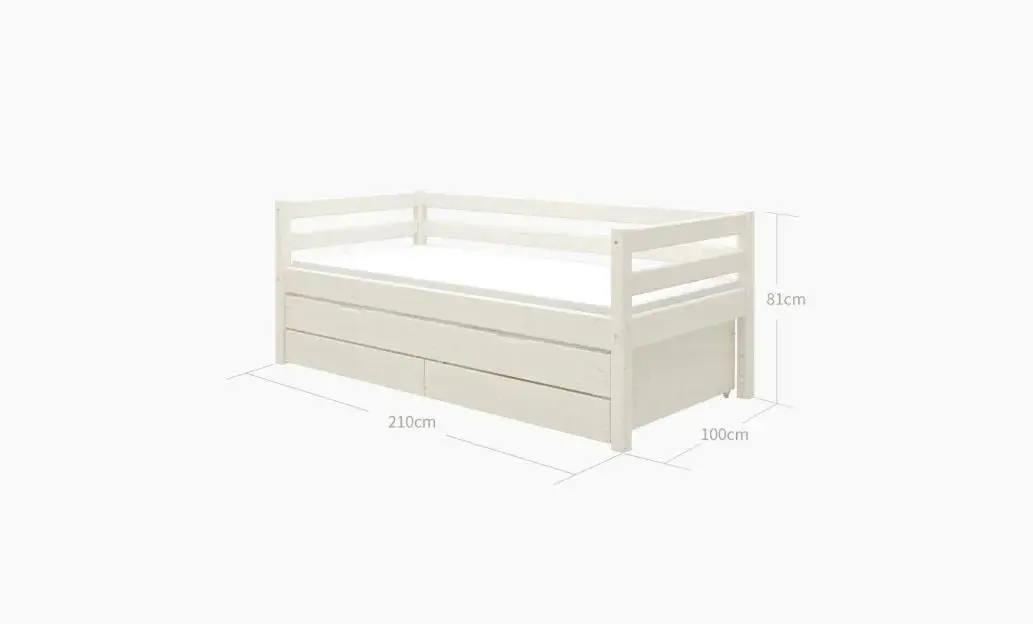 Posteľ FLEXA 90x200cm bielej farby s výbavou