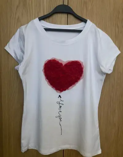 Tričko so srdcom I love you č.M