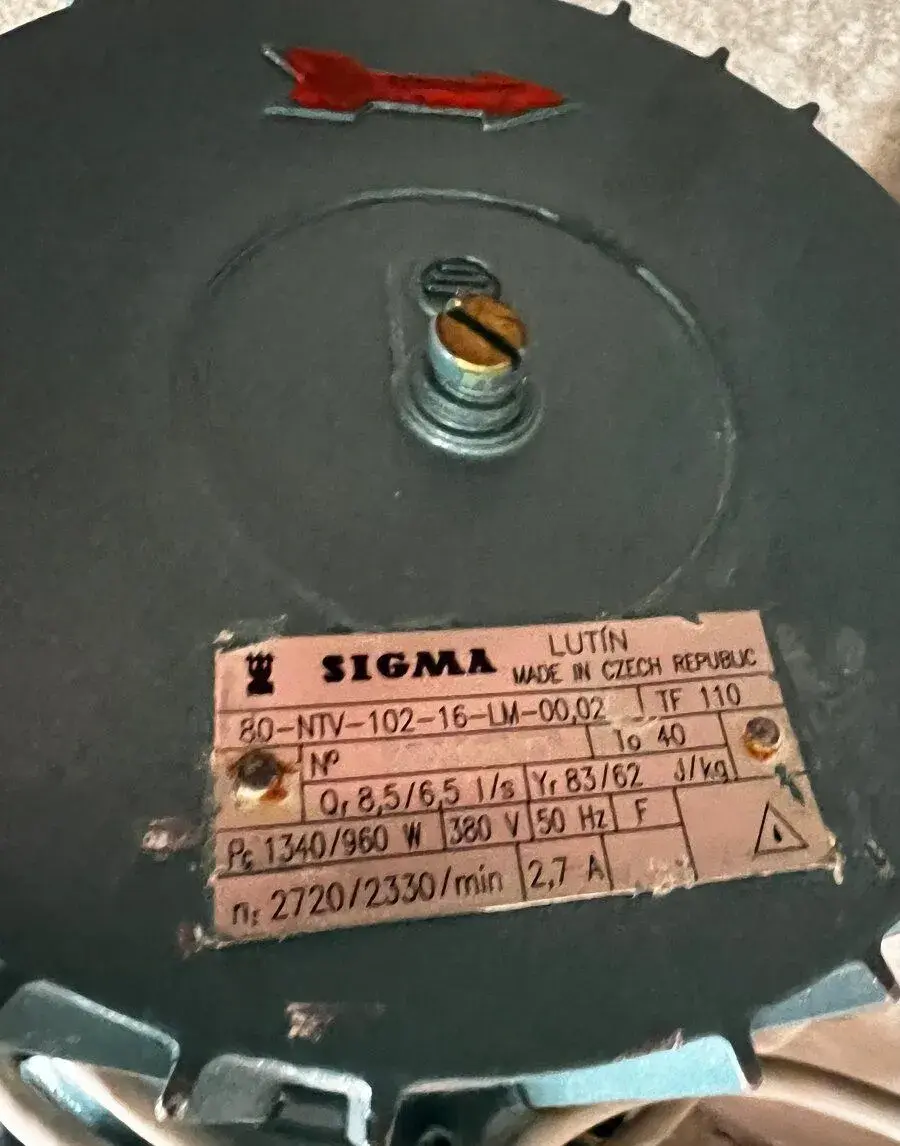 Prirubove obehové čerpadlo Sigma Typ 80 NTV 102 16, 380V