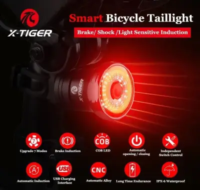 Predné zadné svetlá LED na bicykel.