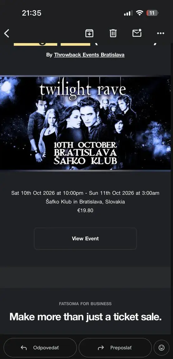 2 lístky na twilight rave