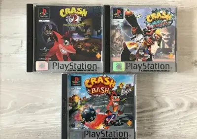 3 hry Crash Bandicoot na ps1 (idu aj na PS2, PS3)