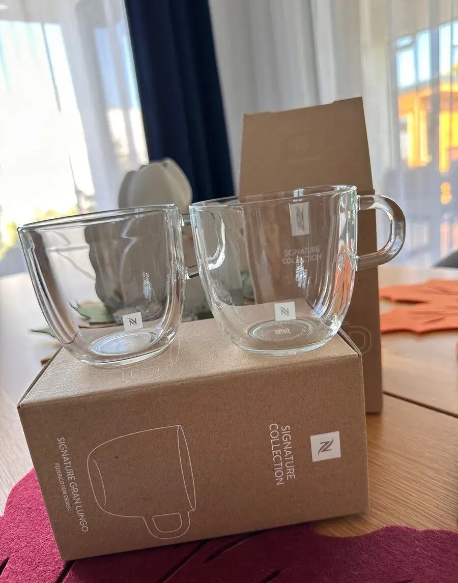 4 x sklenena šalka Signature gran lungo by Nespresso