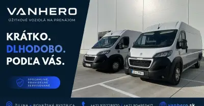 ⭐ Prenájom dodávky a pickup Považská Bystrica | VANHERO
