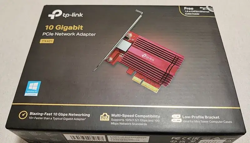 TP-Link TX401, 10 Gigabit PCIe Adapter