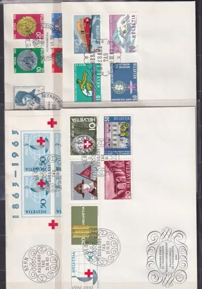 Švajčiarsko - takmer kompletná zbierka FDC 1962-1995