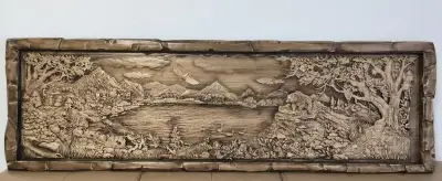Drevený obraz 140×40cm,hr.4cm.