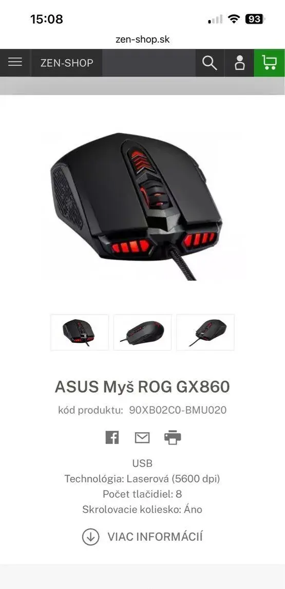 Myš asus gx860