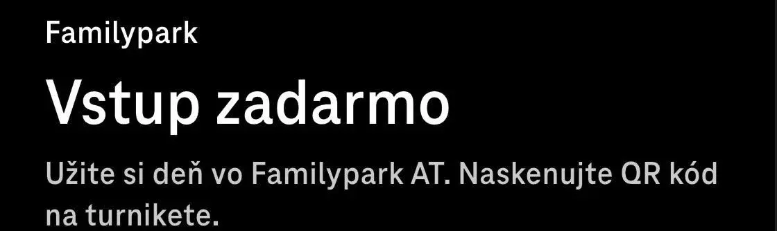 Vstupenka do FAMILY PARKU – 32 € - platná do 18.10.2026