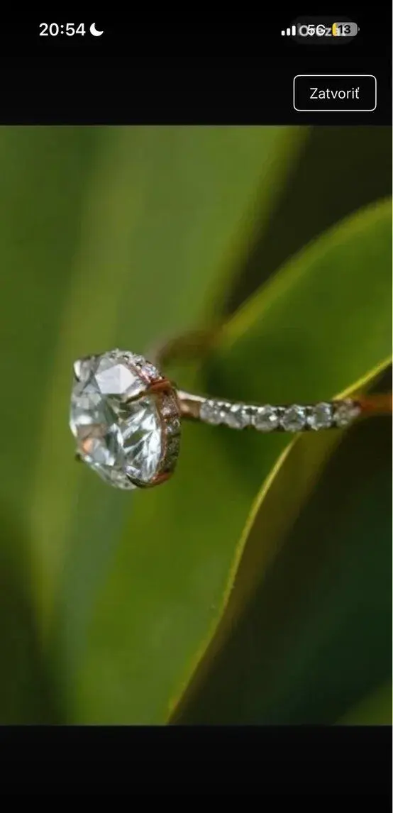 Zásnubný prsteň/ Lab grow 3,55ct diamantový prsten 18k zlato