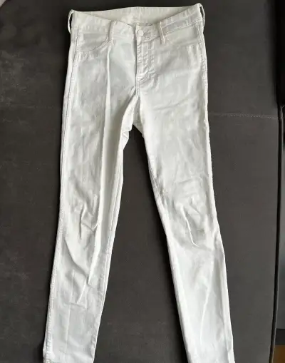H&M biele nohavice, velkost 28