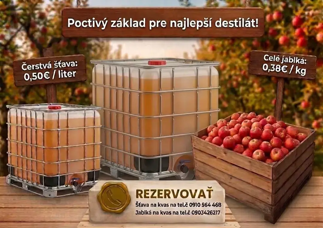 Jablková šťava na kvas - AKCIA