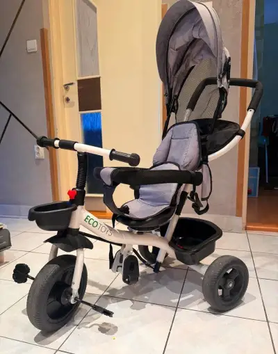 Detská trojkolka ECOTOYS so strieškou – stav