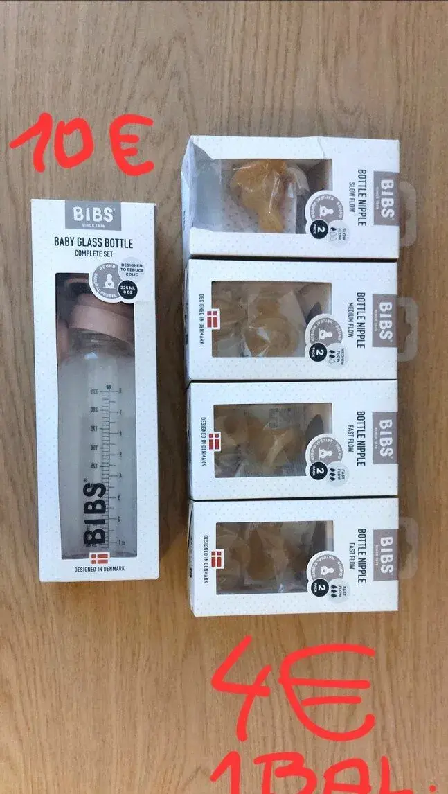 BIBS cumlíky, BIBS sklenená fľaša, rôzne plastové fľaše, iné