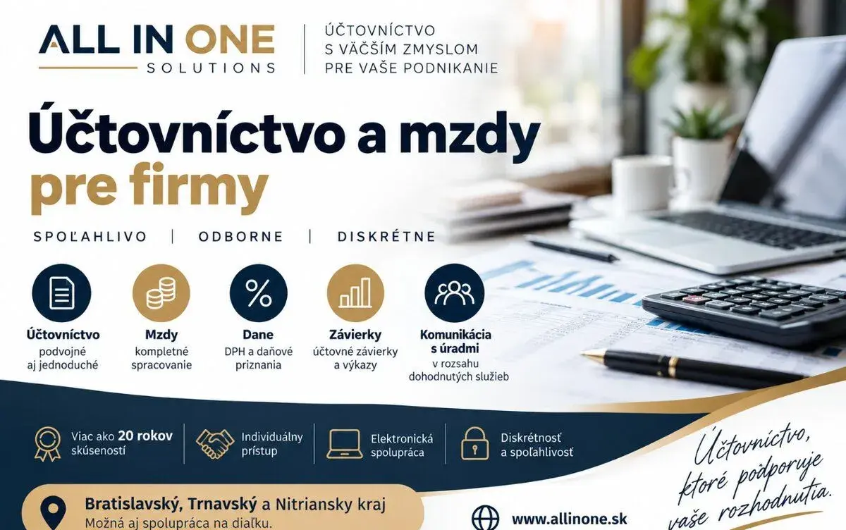Účtovníctvo a mzdy pre firmy