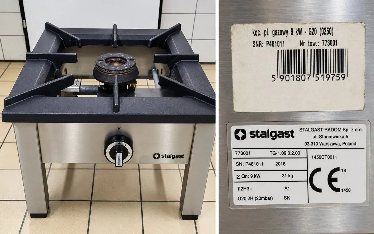 Stalgast Top Line – plynová stolička 9 kW, gastro varič