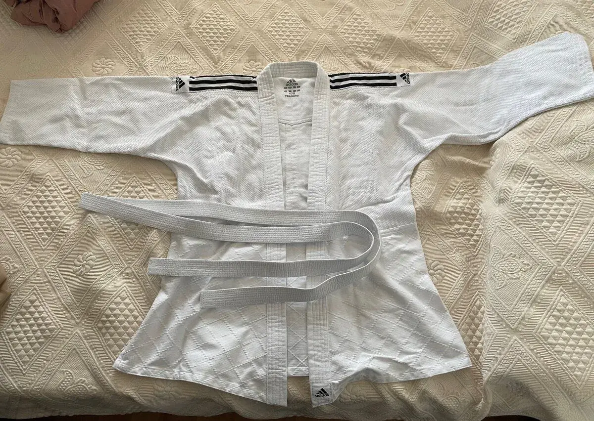 Kimono Adidas JU, biele + opasok Mifune