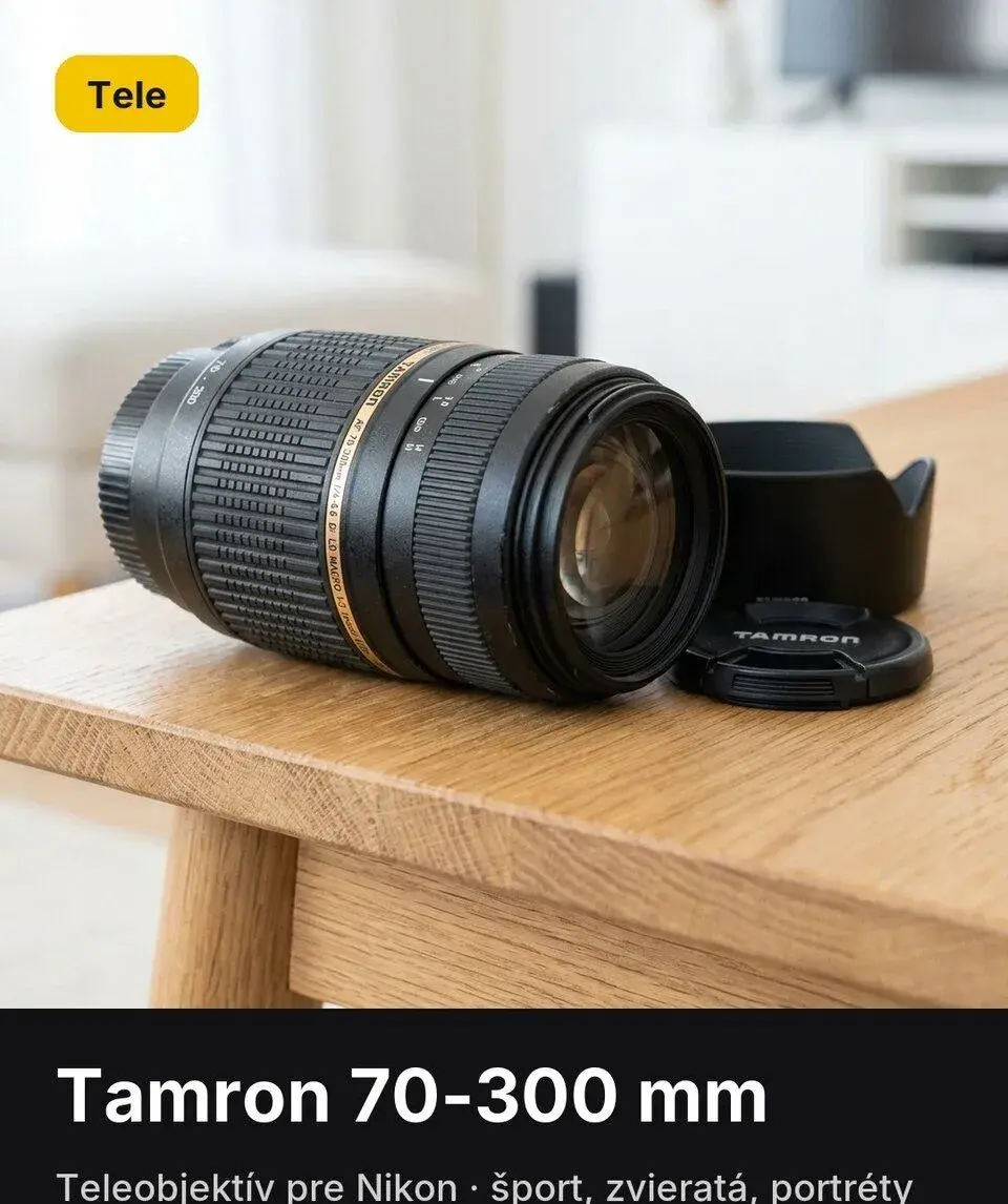 Tamron 70-300 mm f/4-5.6 pre Nikon