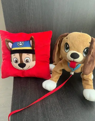 Floppy psík + vankúšik Labková patrola Marshal