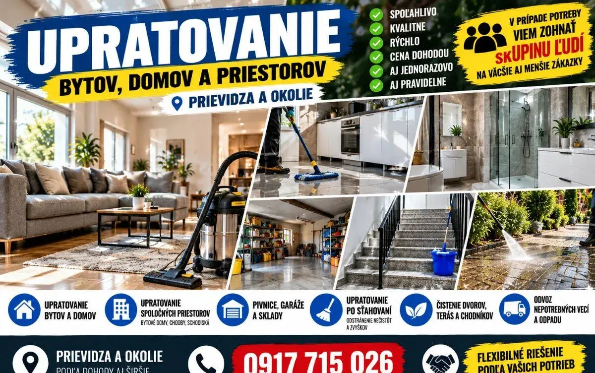 UPRATOVANIE BYTOV, DOMOV A PRIESTOROV