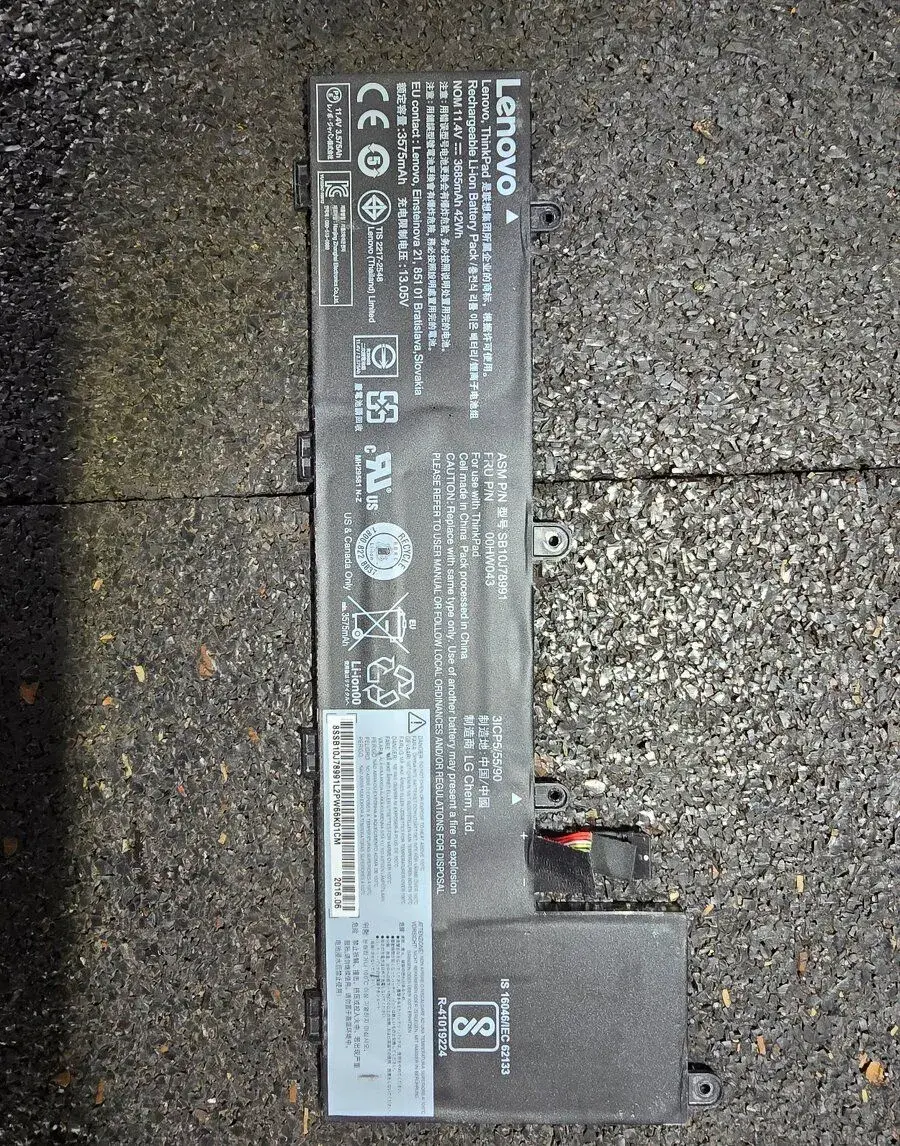Batériu pre LENOVO 00HW044 00HW043 SB10J78991