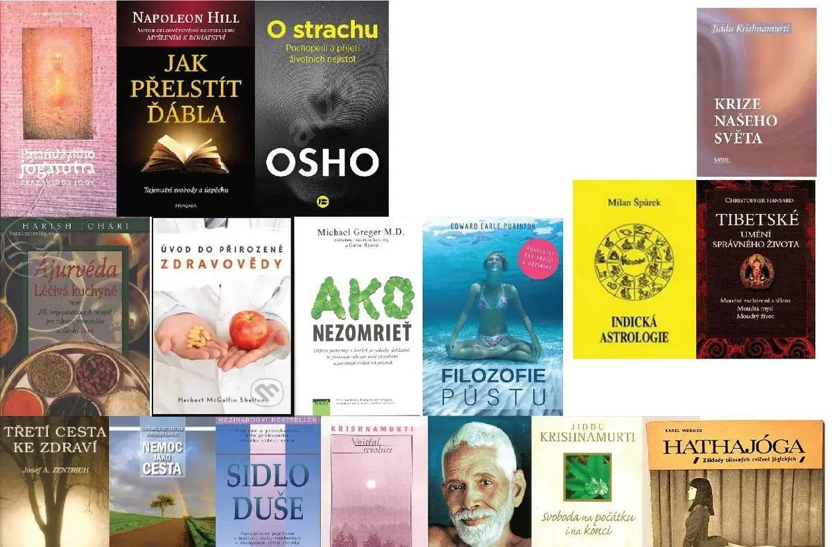 Knihy- Motivačné, Joga, Ajurvéda, Zdravie, Duchovné.