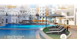 Štýlový apartmán v Aqua Palms Resort v Egypte - ZNÍŽENÁ CENA