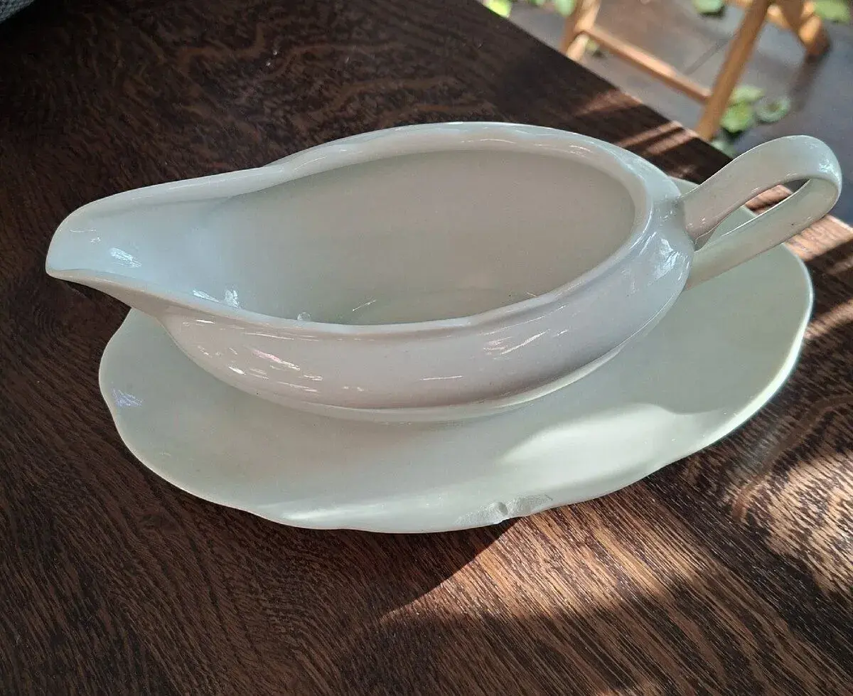 Starožitný porcelánový omáčnik Loučky – Leasov / Grünlas