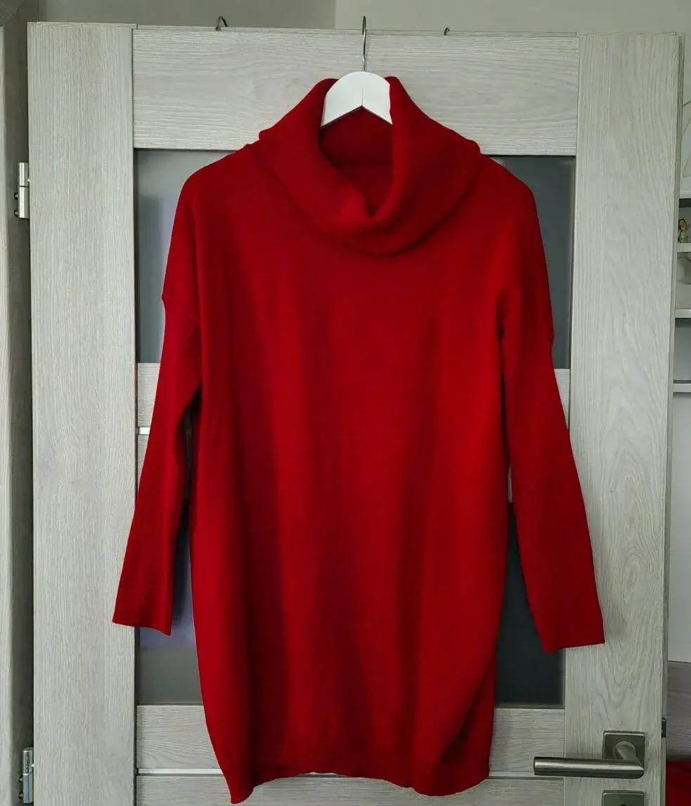 Červený rolák OVERSIZE