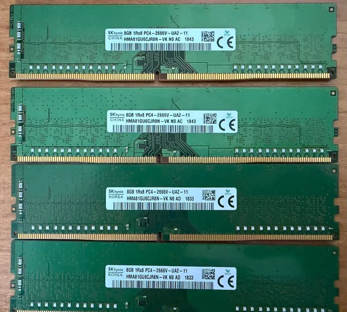 Pamate RAM 32gb - 4x 8gb ddr4 2666