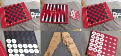 herny box suprava spolocenskej hry sach, dama zolik canasta