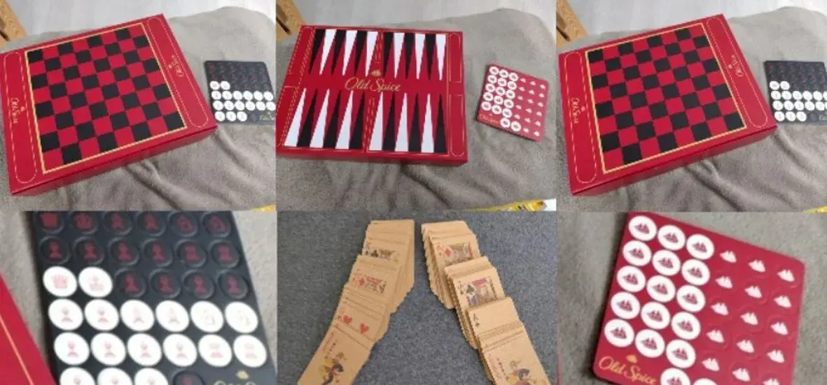 herny box suprava spolocenskej hry sach, dama zolik canasta